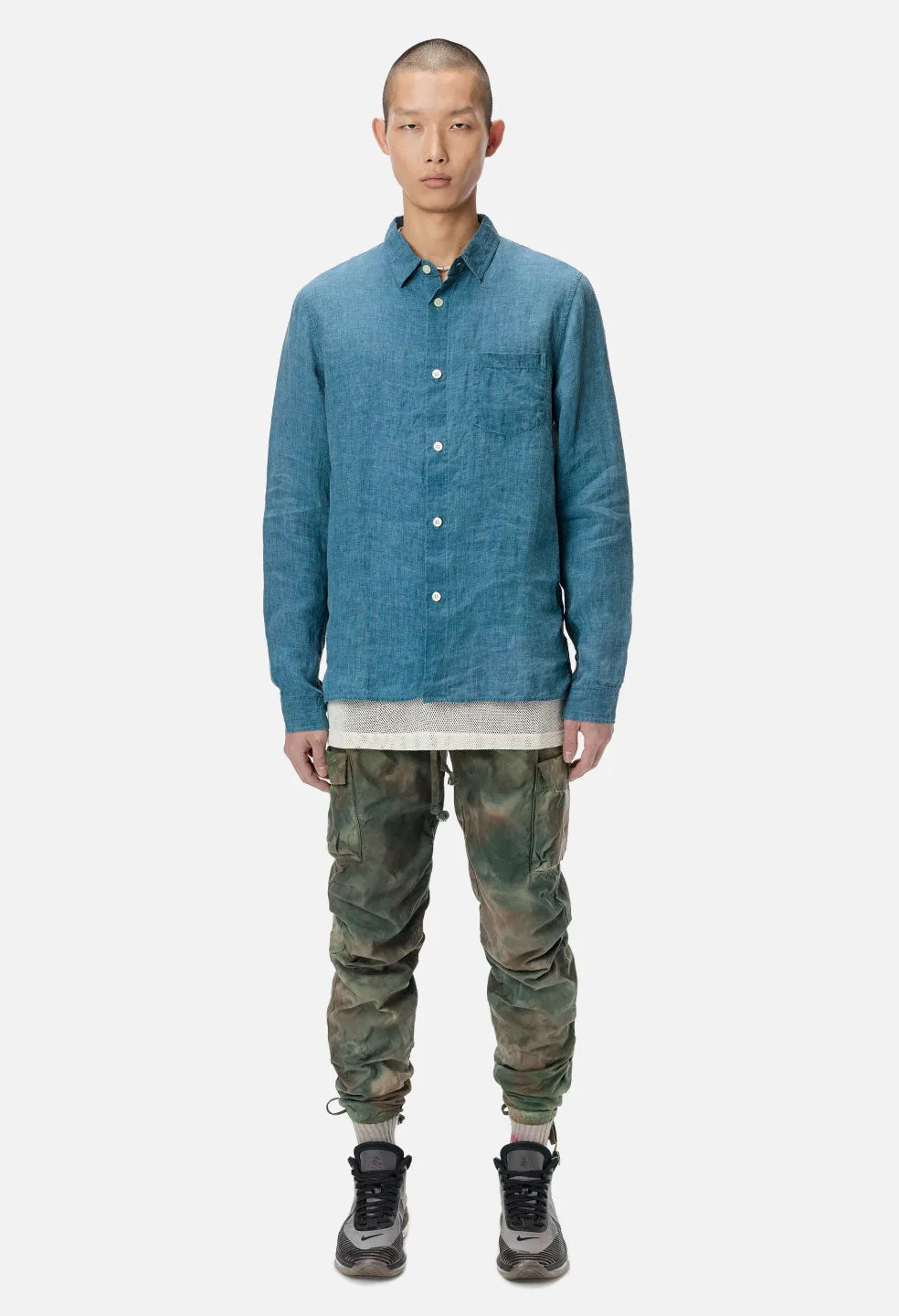 Sly Linen Straight Hem / Washed Indigo