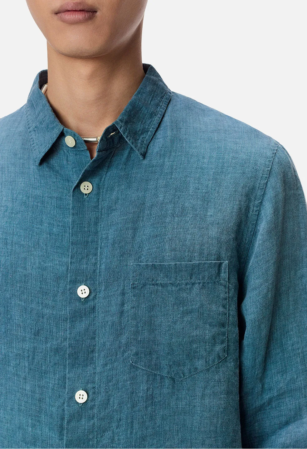 Sly Linen Straight Hem / Washed Indigo