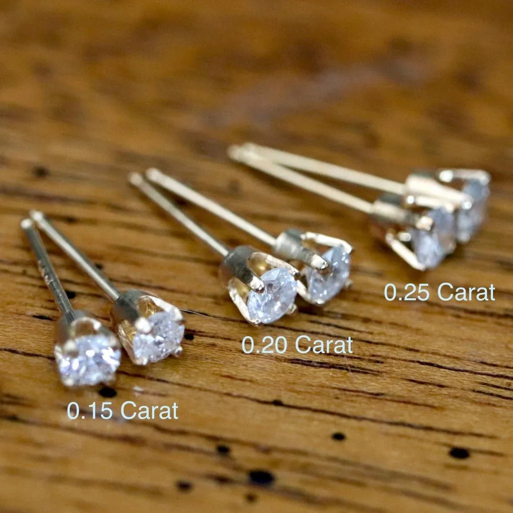 Sparkle 14k Gold and Diamond Earrings