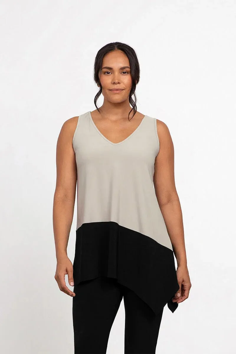 Sympli Colour Block Reversible Angle Tank - 21197CB