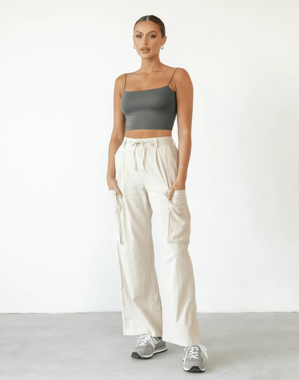 Tammy Crop Top (Khaki)