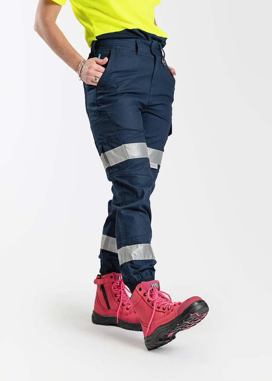 Taped cuffed womens work pant