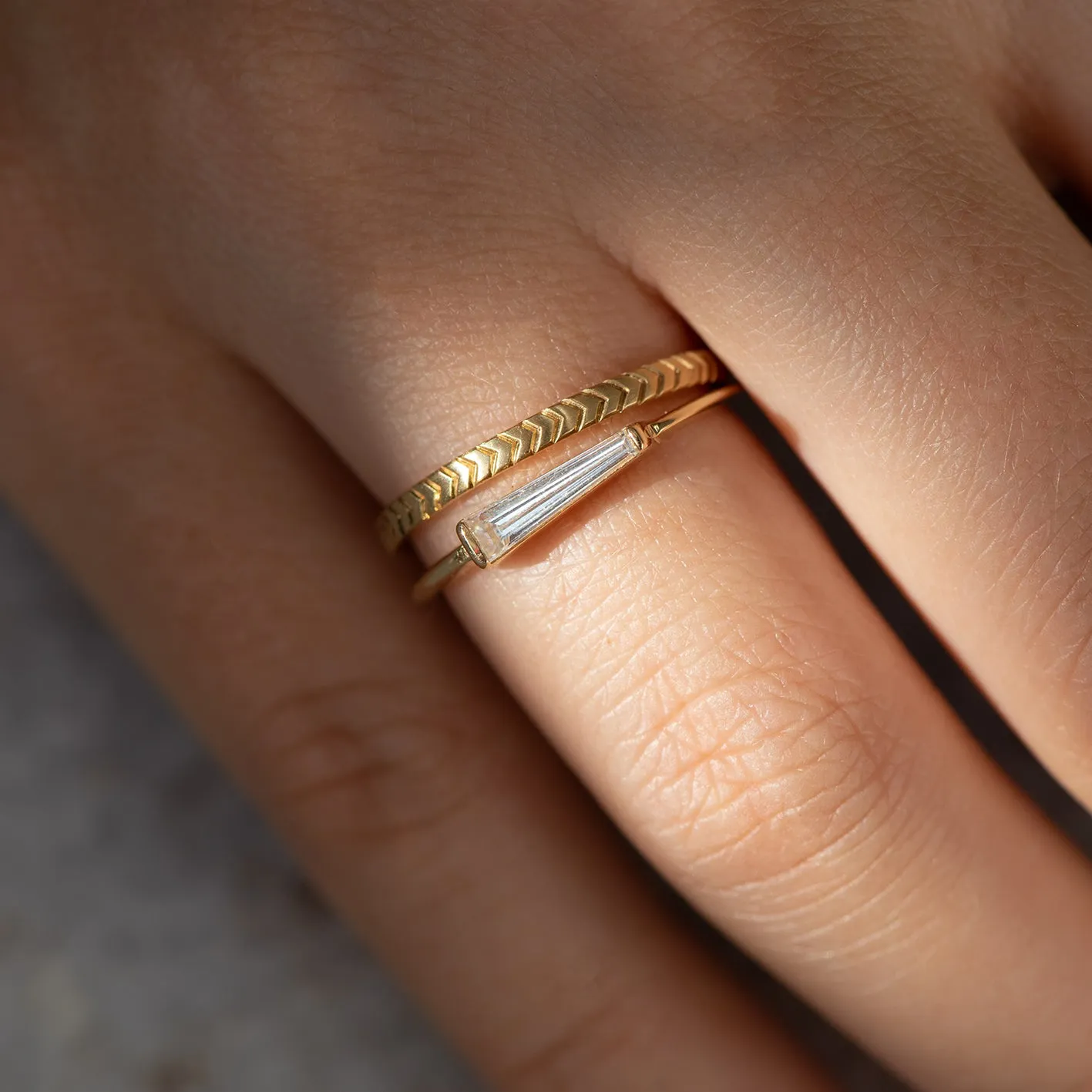 Tapered Baguette Diamond Ring