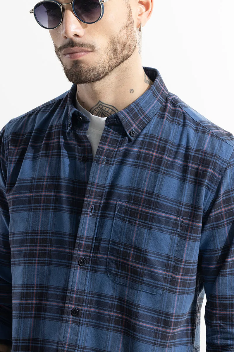 Tartan Twist Blue Checks Shirt