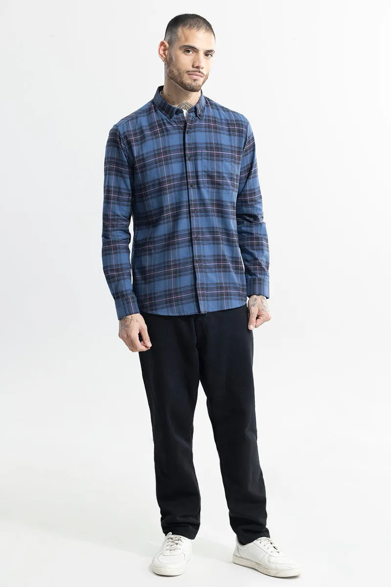 Tartan Twist Blue Checks Shirt