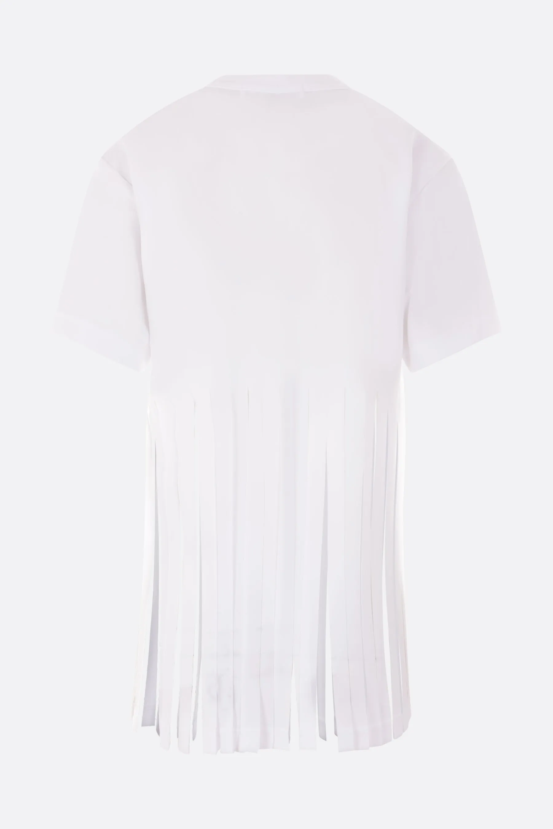 technical jersey t-shirt with fringes