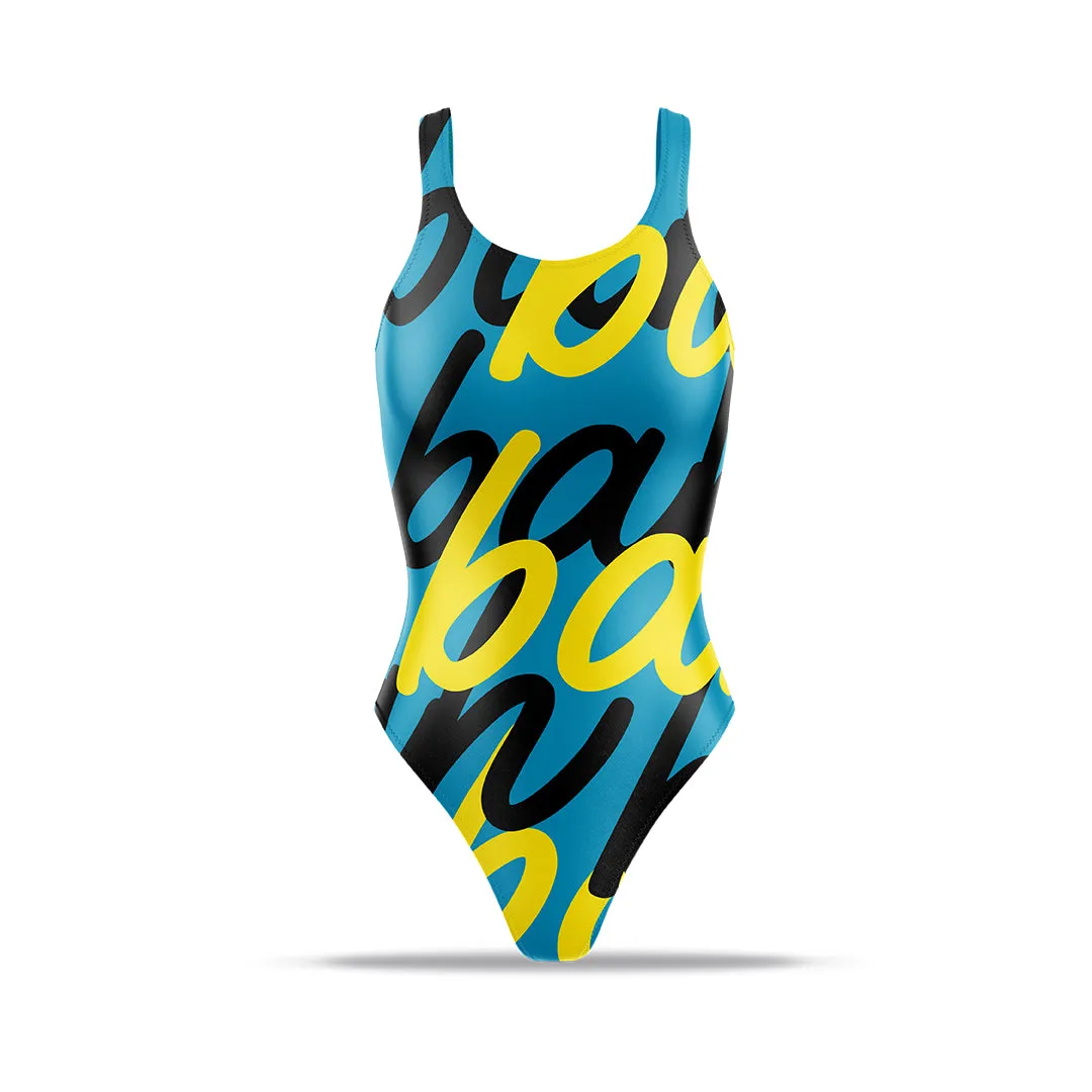 The Bah Script Collection (Independence) Monokini - Aqua