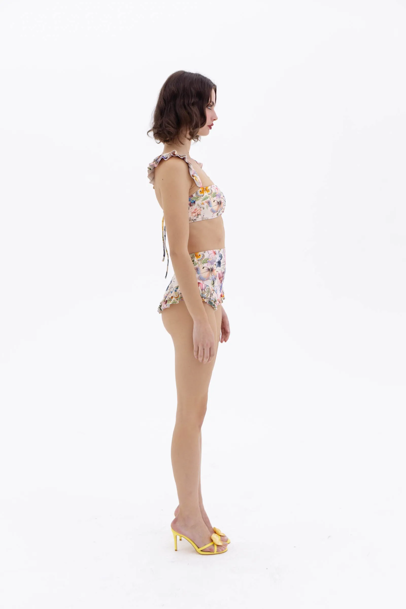 The Butterfly Botanics Ruffle Bikini Top