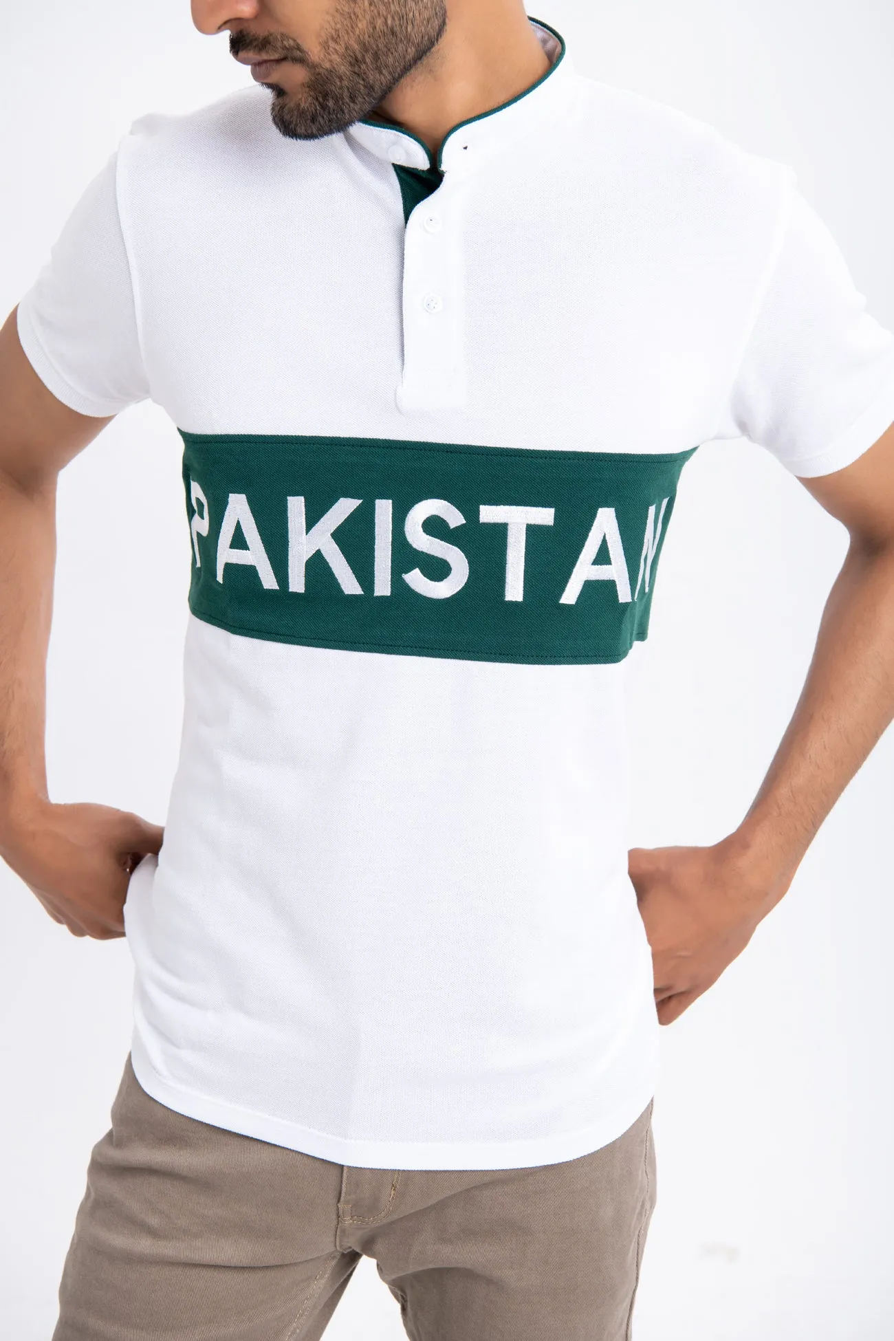 THE EMBROIDERED PAKISTAN POLO