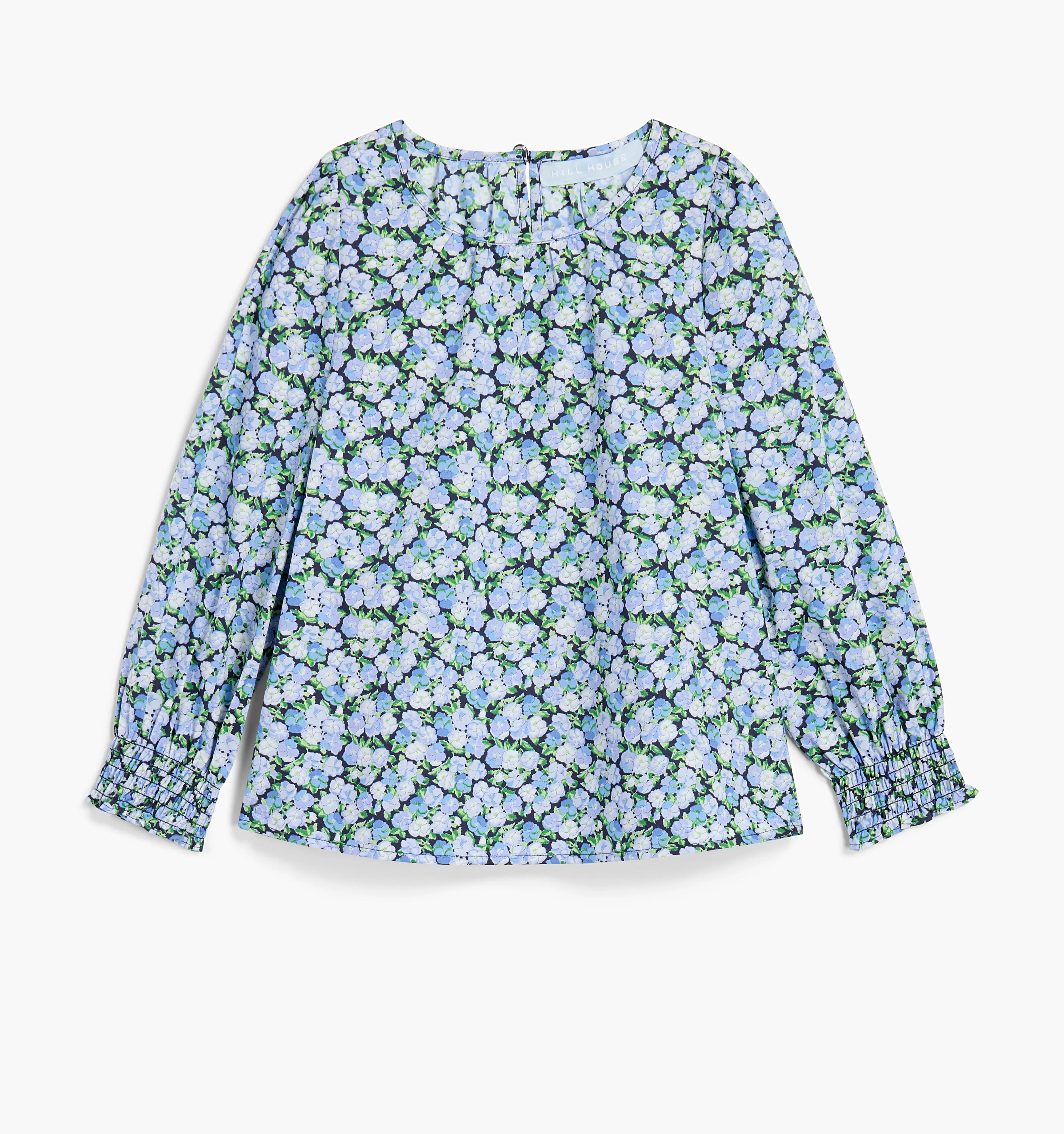 The Tiny Eloise Tunic - Pansy in Blue Multi Cotton