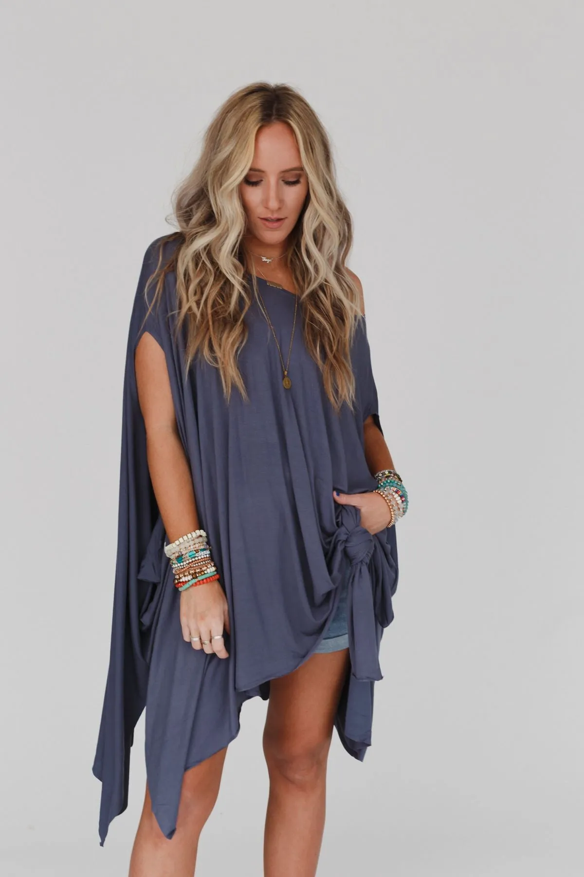 The Wren Tunic - Silver Denim