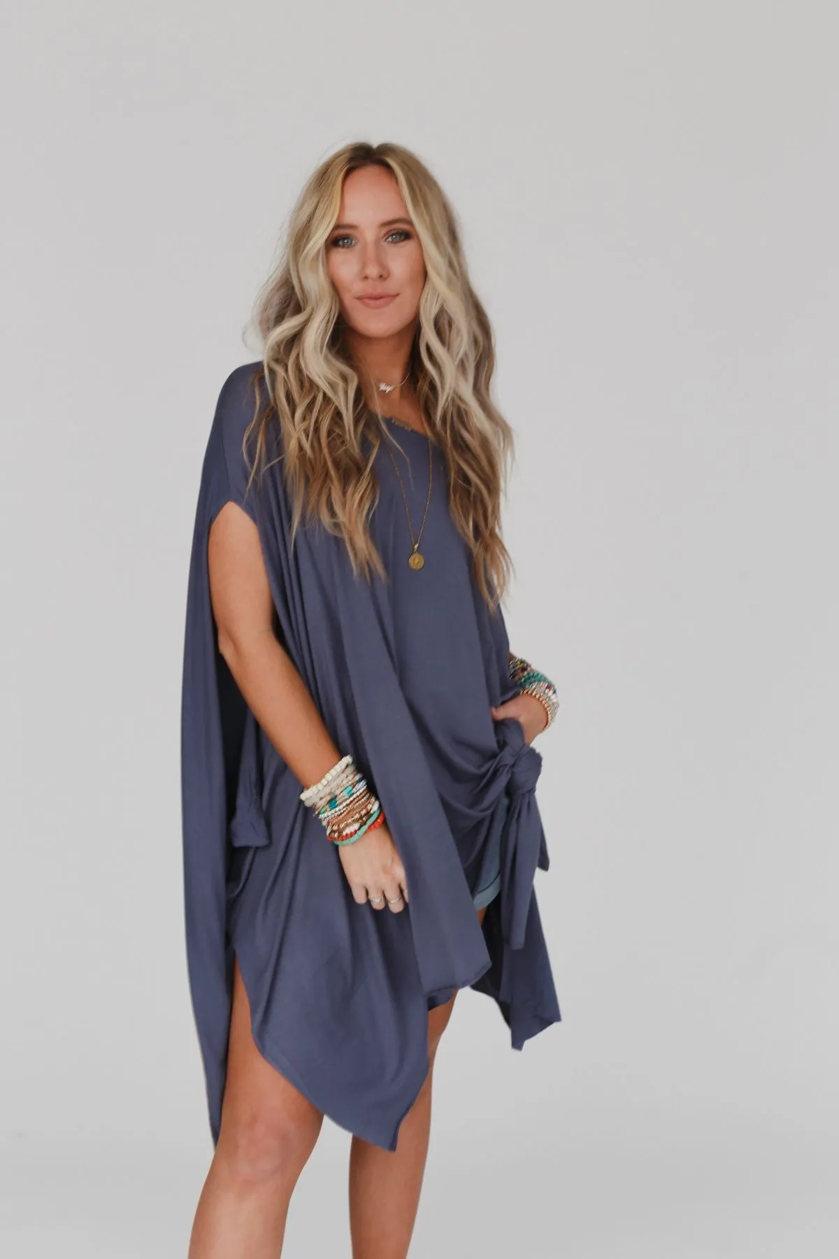 The Wren Tunic - Silver Denim