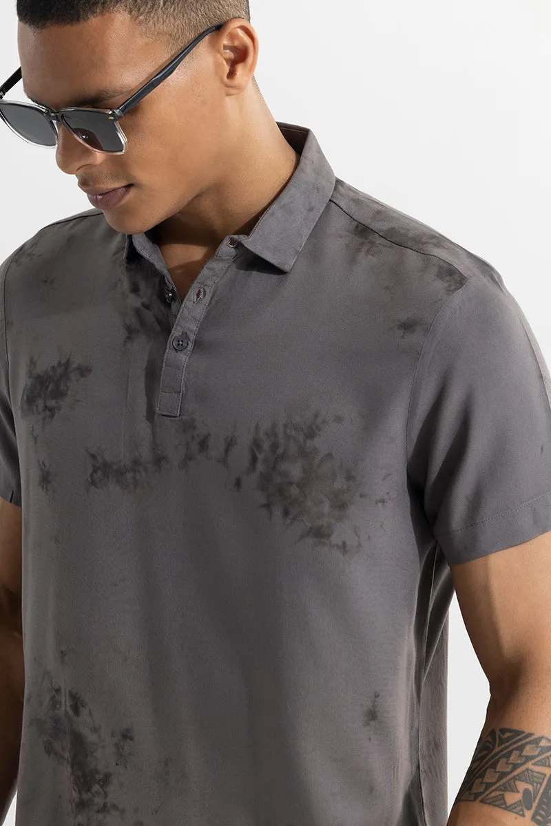 Tidal Dye Iron Grey Polo T-Shirt