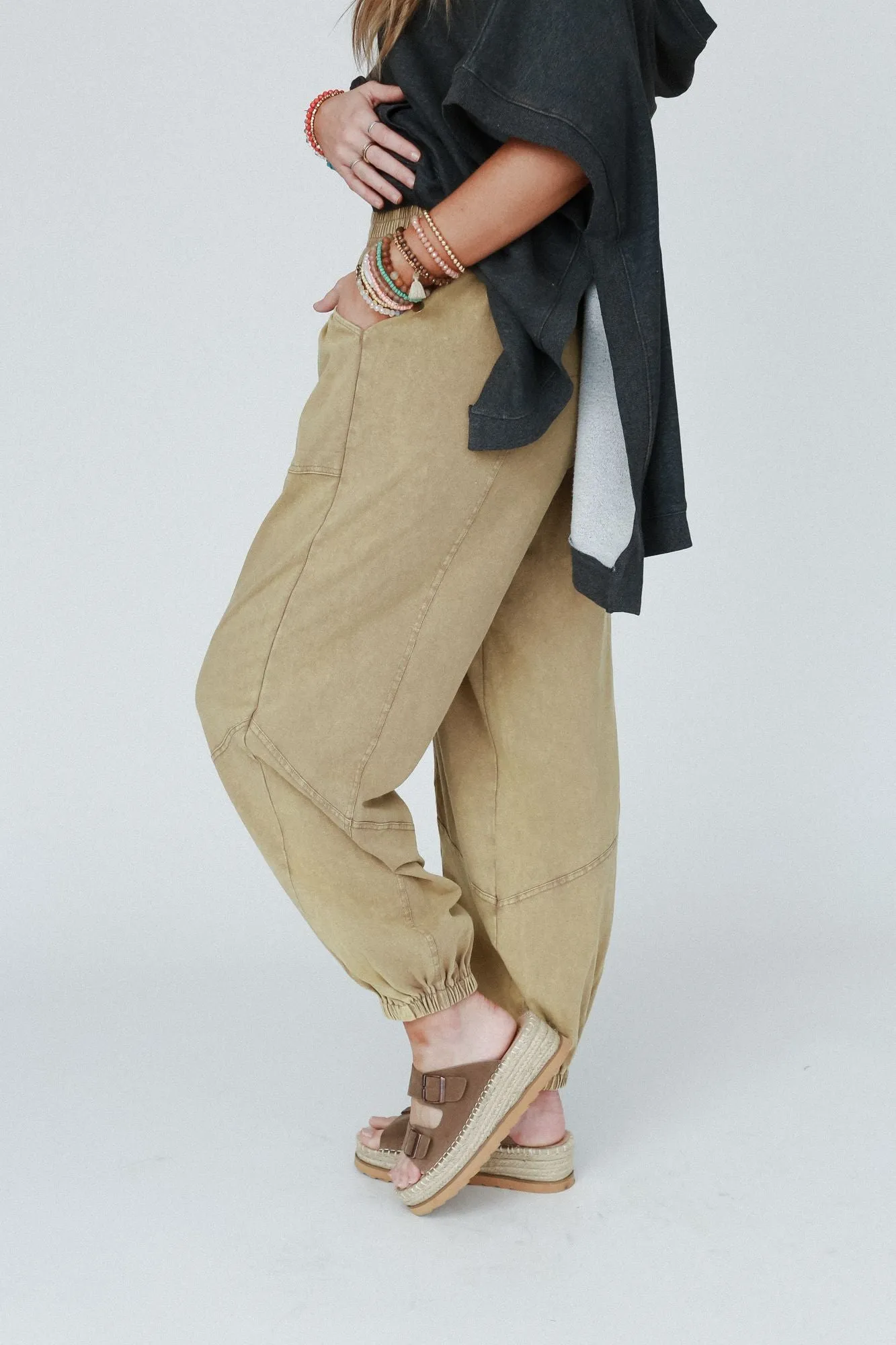 Tranquil Tide Jogger Pants - Taupe