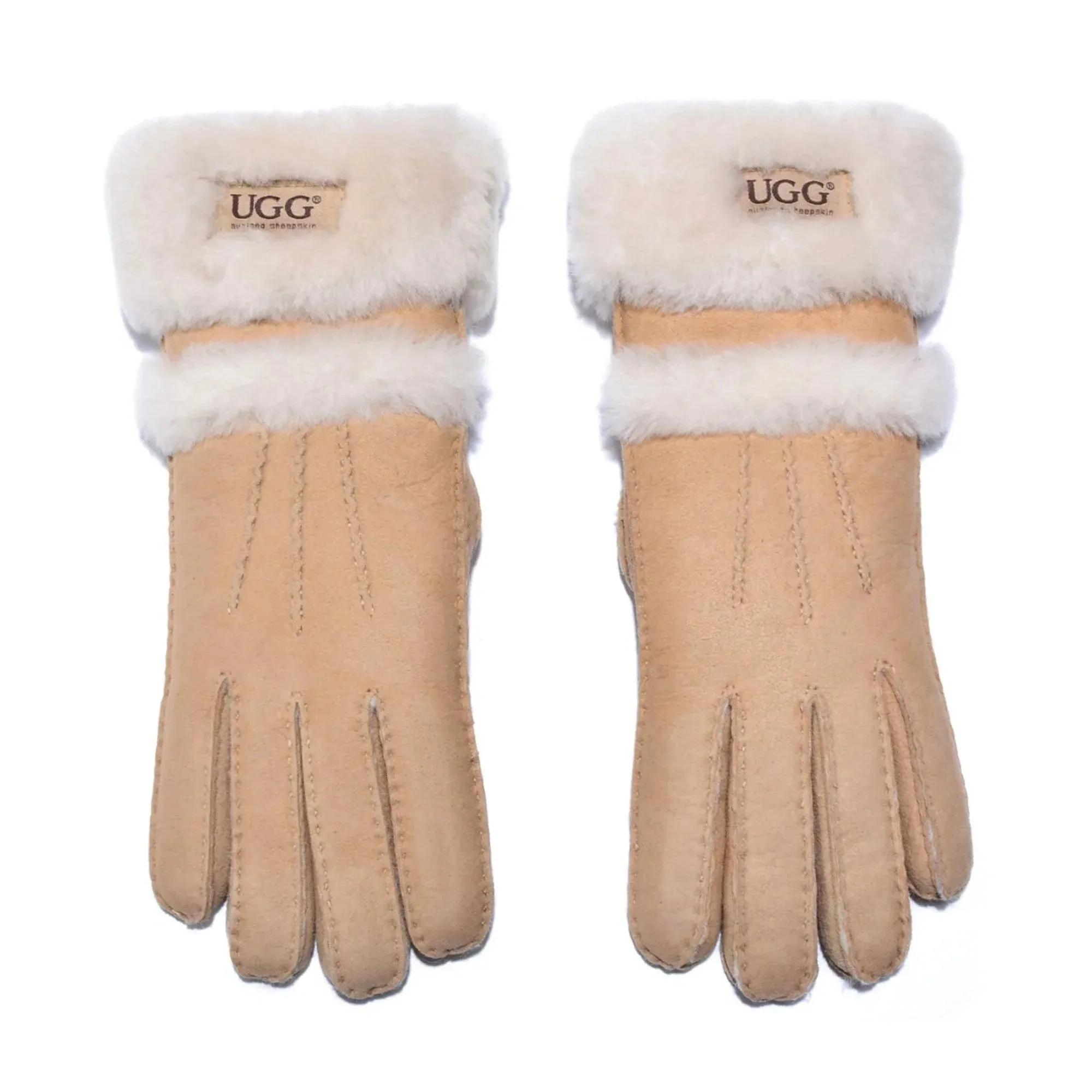 UGG Double Cuff Sheepskin Gloves