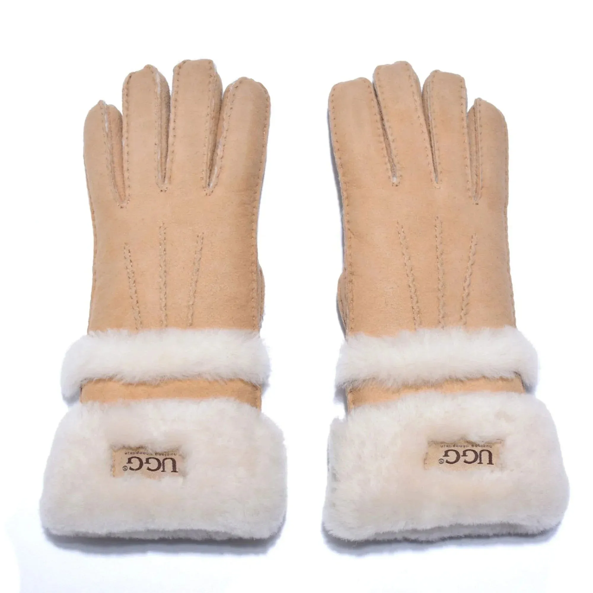 UGG Double Cuff Sheepskin Gloves