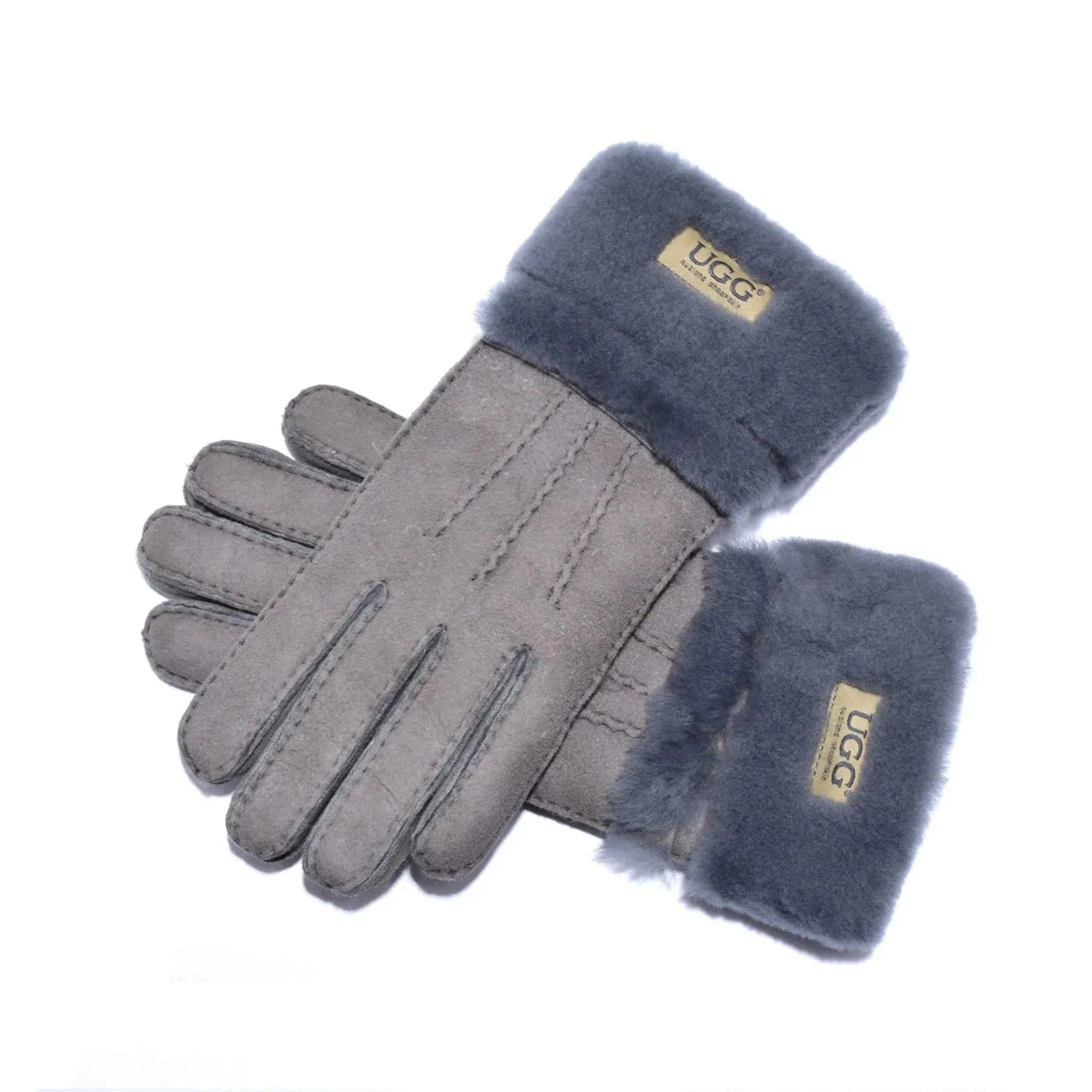 UGG Double Cuff Sheepskin Gloves