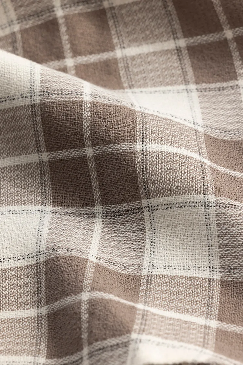 Vintage Checks Brown Shirt