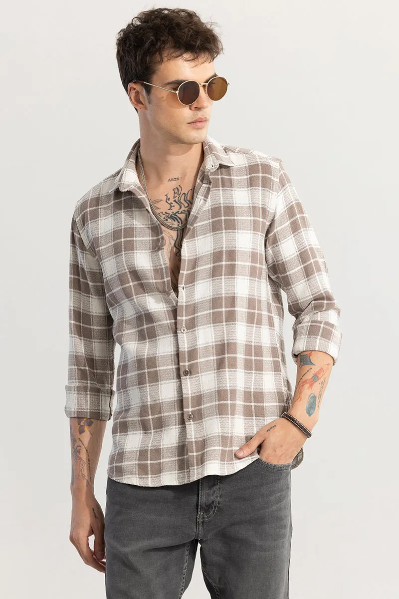 Vintage Checks Brown Shirt