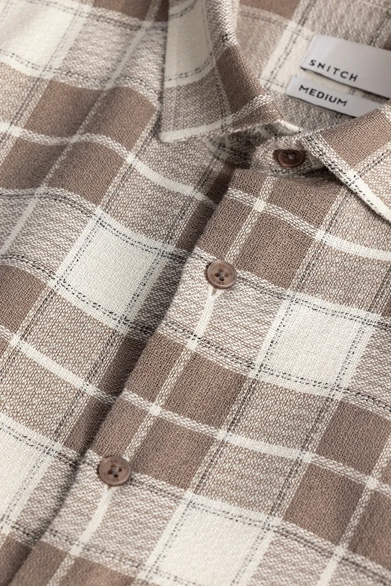 Vintage Checks Brown Shirt