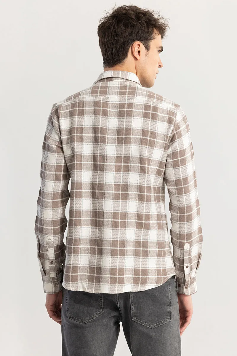 Vintage Checks Brown Shirt