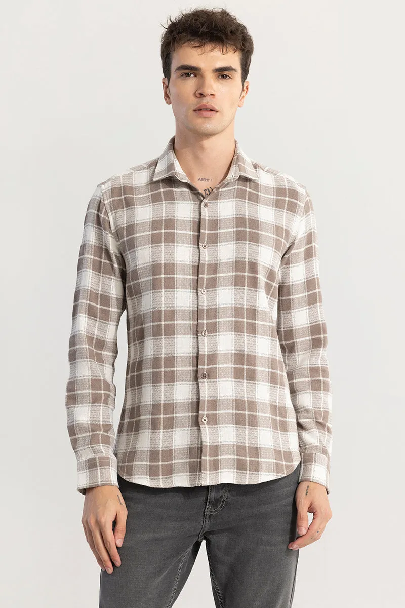 Vintage Checks Brown Shirt