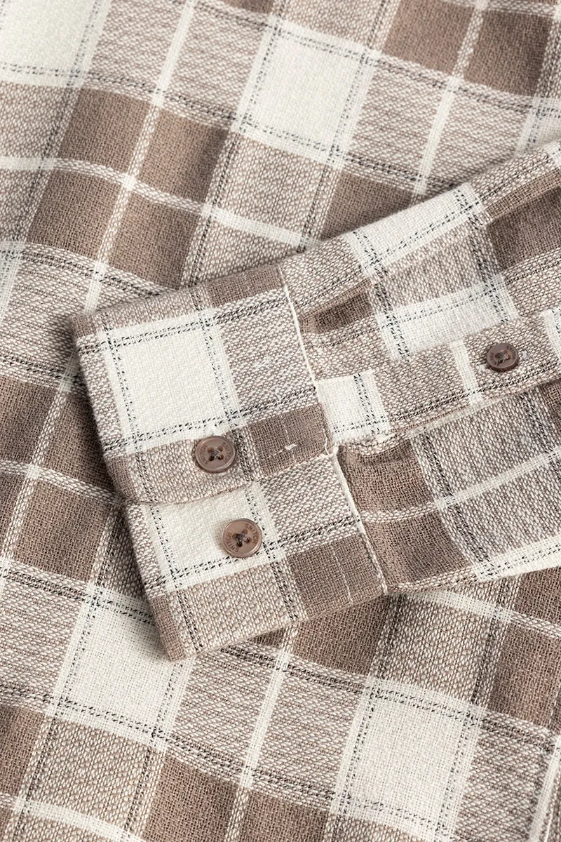 Vintage Checks Brown Shirt