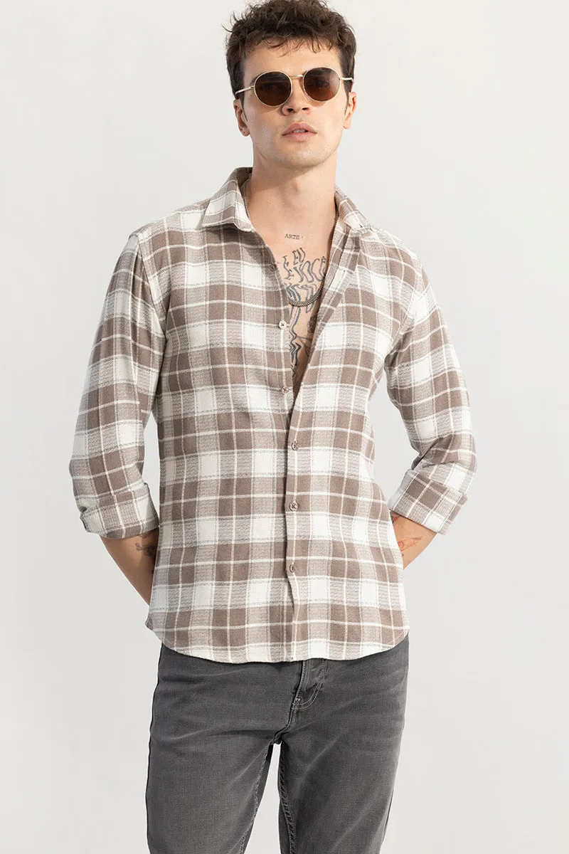 Vintage Checks Brown Shirt