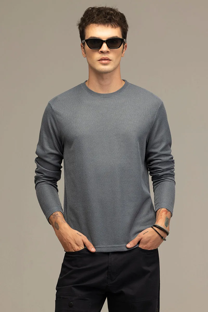 Waffle Texture Anchor Grey T-Shirt