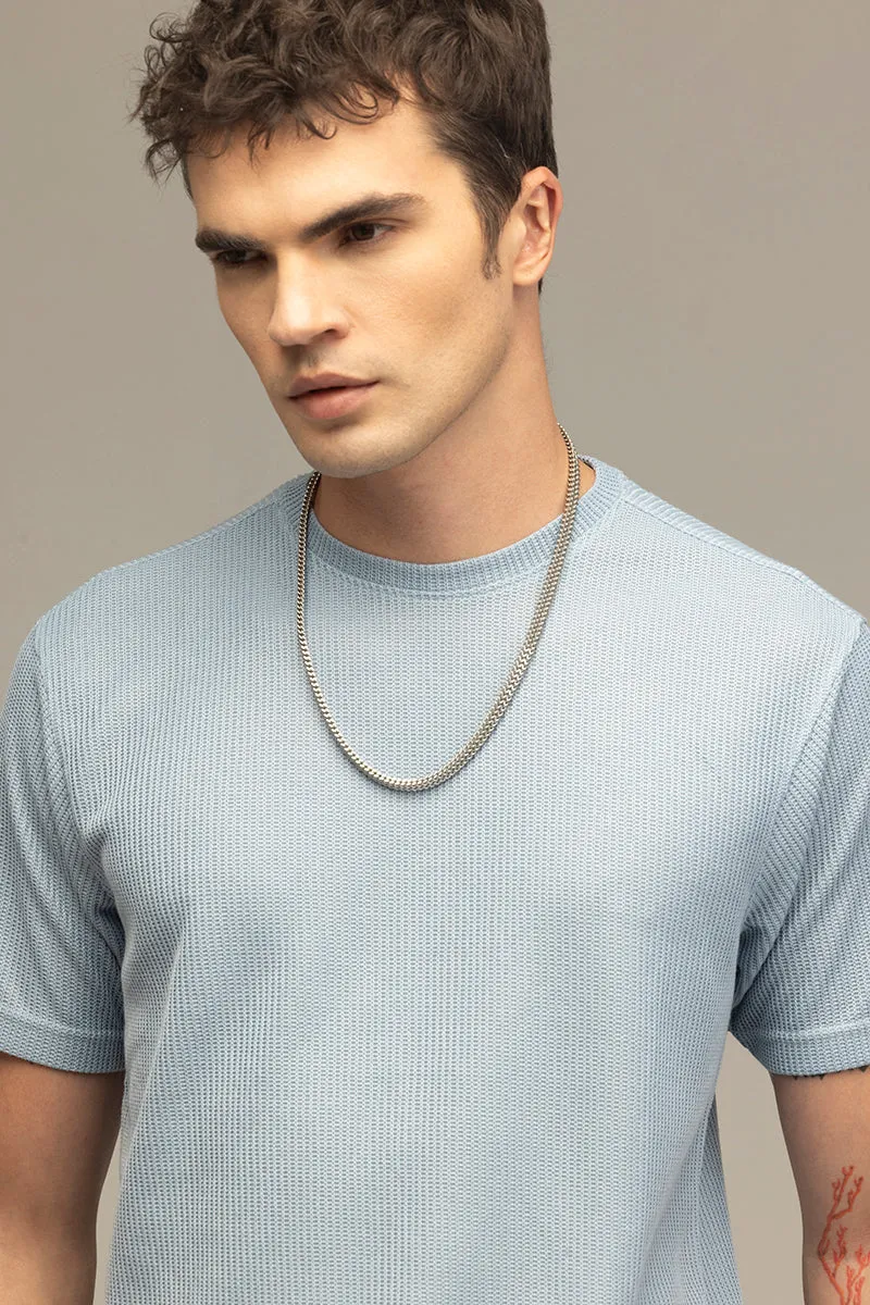 Waffle Weave Blue T-Shirt