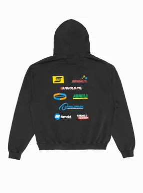 Welding Multi Logo Hoodie Faded Black