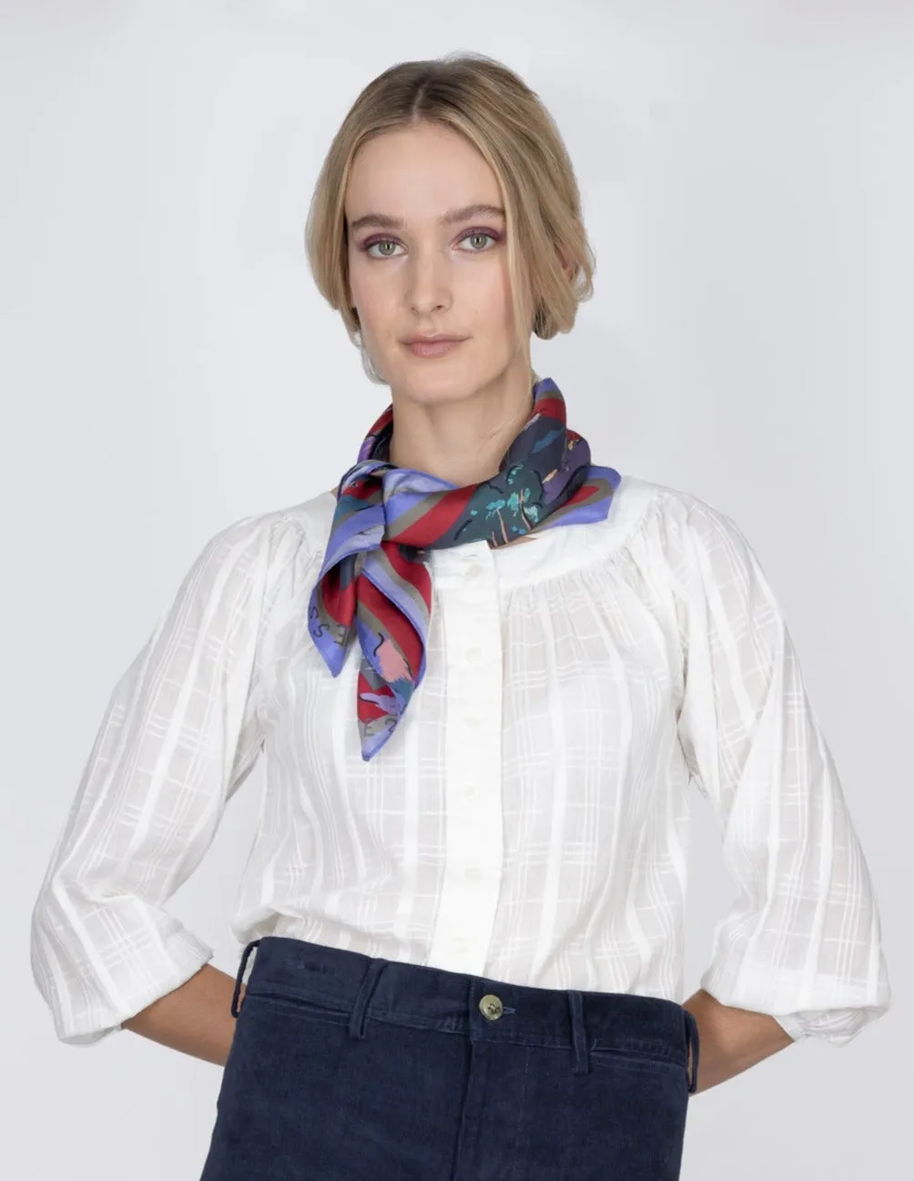 White EVE cotton-jacquard shirt