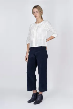 White EVE cotton-jacquard shirt