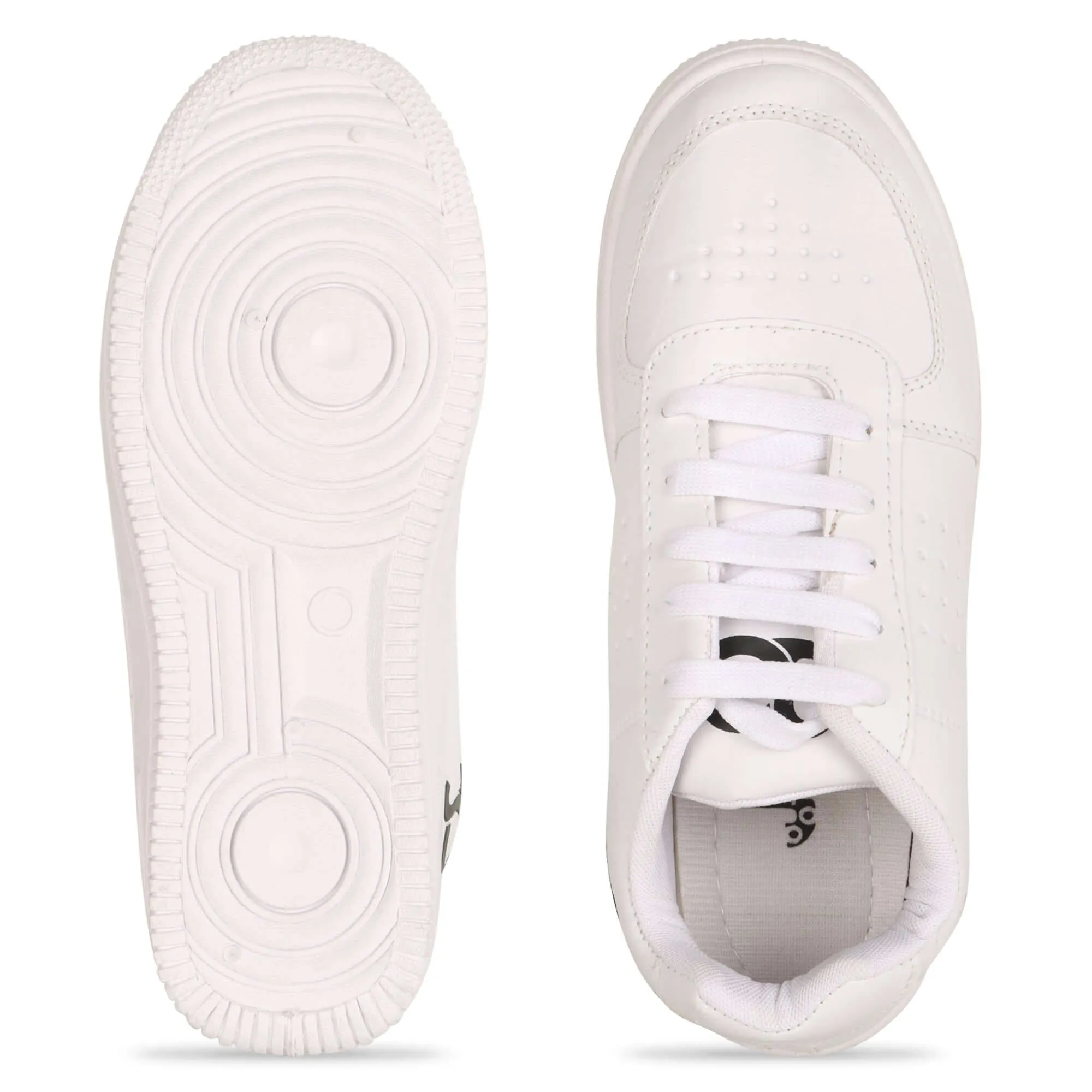 White Lace-up Sneakers for Men Sneakers For Men  with memory foam inside