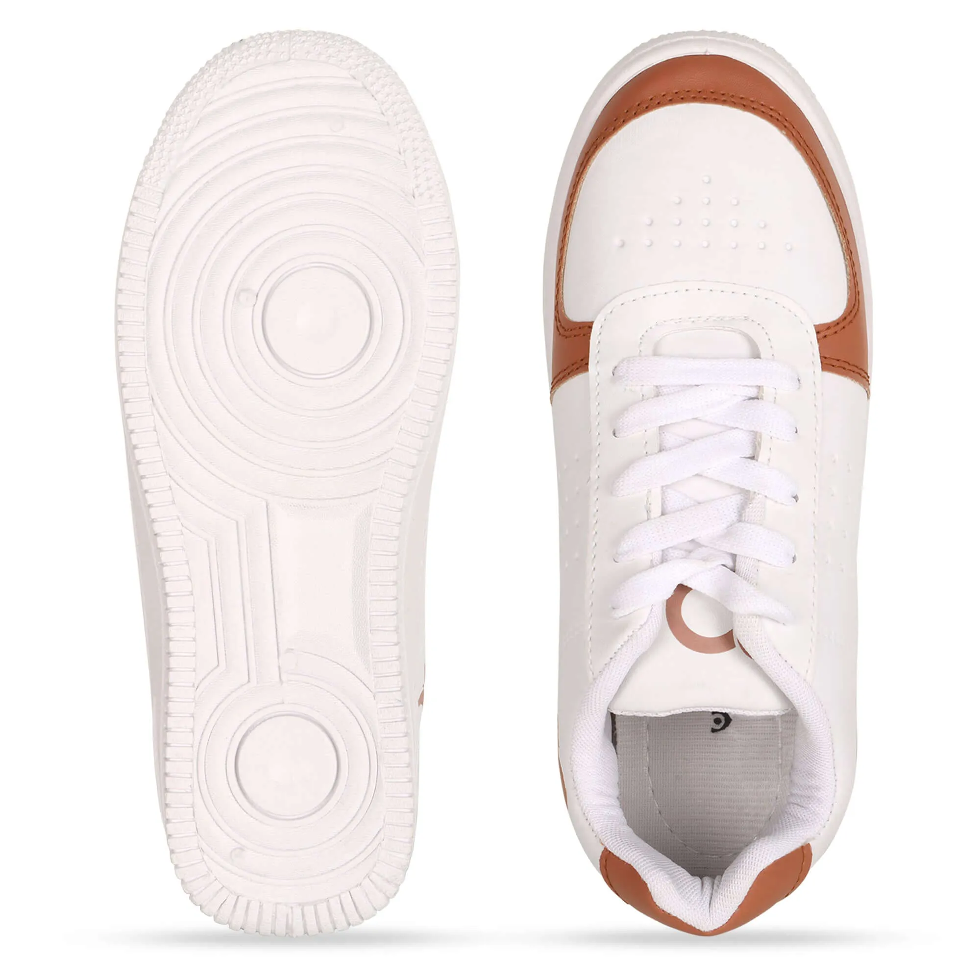 White Lace-up Sneakers for Men Sneakers For Men  with memory foam inside