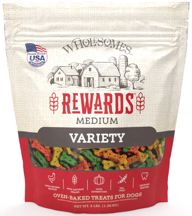 Wholesomes Rewards Medium Variety Biscuit Dog Treats