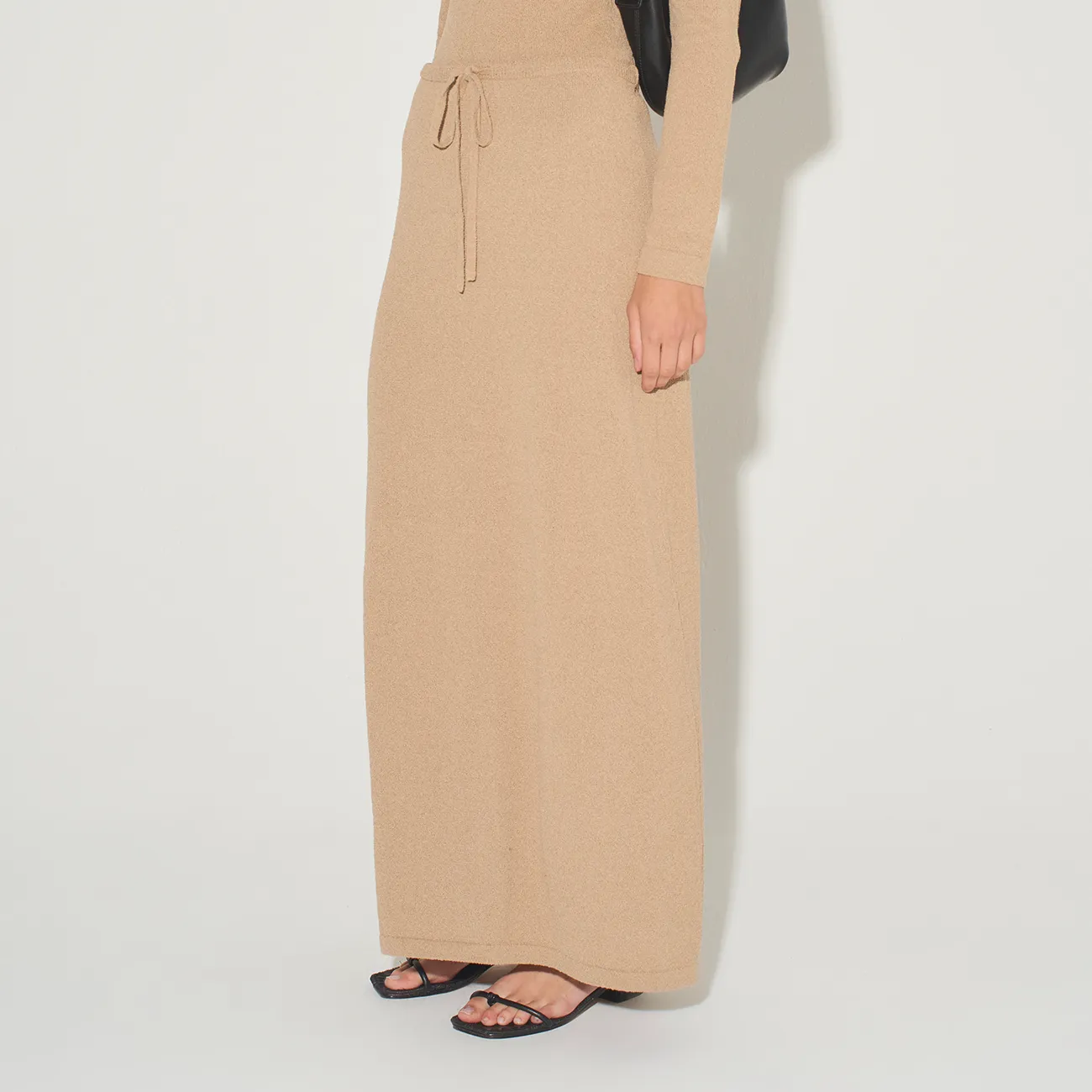 WILSON KNIT MAXI SKIRT FAWN