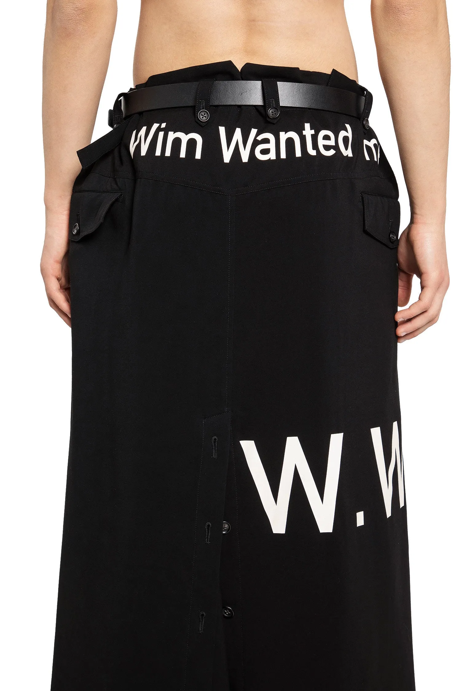 YOHJI YAMAMOTO MAN BLACK SHORTS & SKIRTS