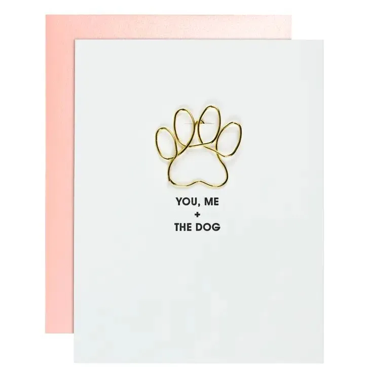 You, Me   The Dog Paper Clip Greeting Card