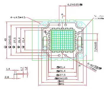 YUJILEDS CRI 95  50W COB LED 3200K 5600K - 400L - 2pcs