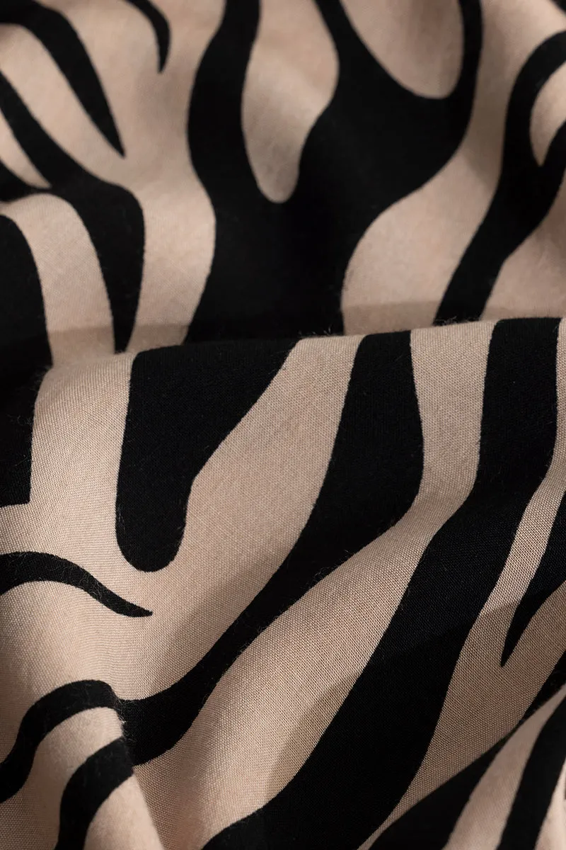 Zebra Wave Beige Shirt