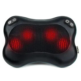 Zyllion Shiatsu Back and Neck Massager Pillow with Heat, 2 Speed Levels, Change Rotation and Wired Connection (ZMA-34)